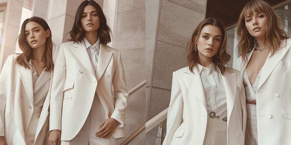 Fashion White 2125: Smart Minimalist Future Clothing